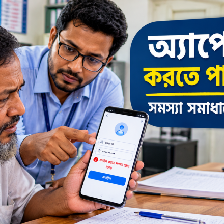 সমিতির মোবাইল অ্যাপে লগইন সমস্যার সমাধান করতে স্মার্টফোন পরীক্ষা করছেন একজন সদস্য